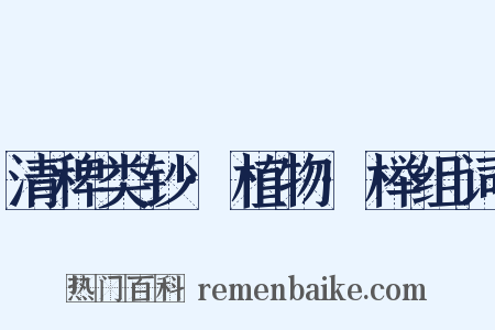 清稗类钞·植物·榉组词是什么意思的图片